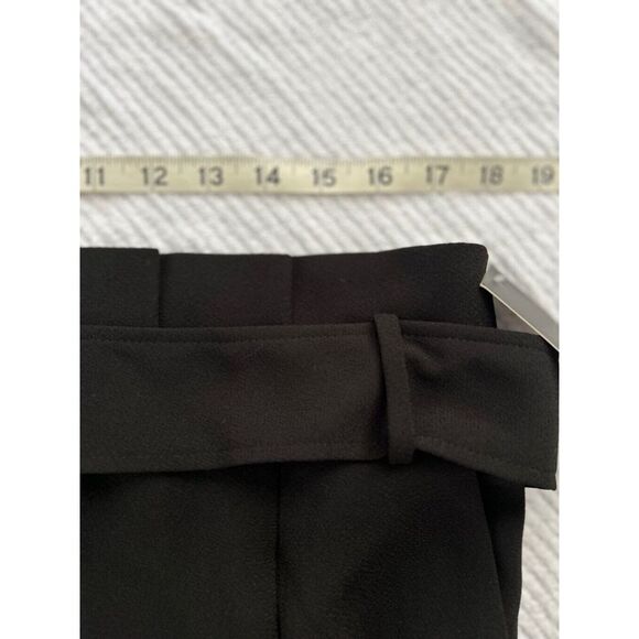 Eloquii black wide leg ankle length Pants with belted paper bag waist Sz 16 NWT - Picture 13 of 14